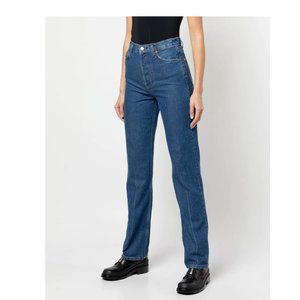 NWT $148 Reformation Cynthia High Rise Straight Long Jeans In Cesme Wash SZ 28